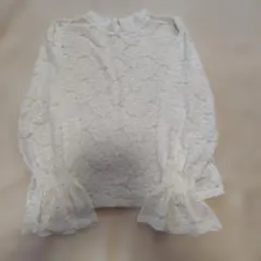 LOWRYS FARM アイボリー レース フレア袖 ブラウス