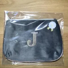 イニシャル　ポーチ　J ベロア