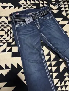 TRUE RELIGION ホワイトステッチ ベルト