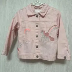 next ネクスト　ユニコーン刺繍　Gジャン　ジャケット　ピンク　98㎝