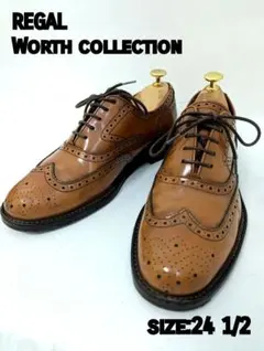 半額　REGAL Worth collection ウィングチップ 茶 24.5のサムネイル