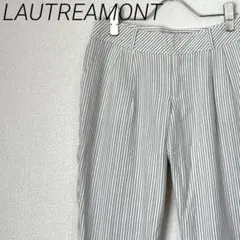 LAUTREAMONT スラックス ストライプ ポケット付き シンプル 裏地付き
