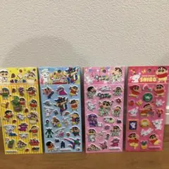 海外正規品　クレヨンしんちゃん シールセット 4シート　ぷっくりシール