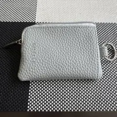お値下げ中〜☆ グレー レザー コインケース ジッパー付き