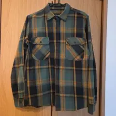 Brixton 長袖ネルシャツ Sサイズ グリーンチェック