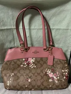 COACH バッグ 花柄 (ショルダー無し)