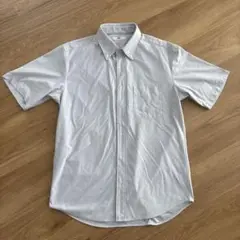 ライトブルー　半袖シャツ Lサイズ ボタンダウン