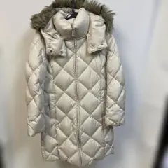 UNIQLO ダウンコート ファー付き フード付き ロング丈 ベージュ S