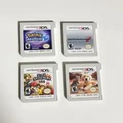 【北米版】ニンテンドー3DS 4本セット ポケモン、スマブラ、マリオカート他