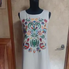 ホコモモラ　刺繍　ワンピース　ウール　40サイズ