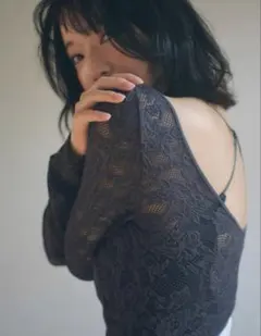 SNIDEL Chacott レース柄編みプルオーバー