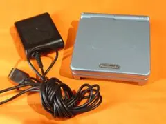 【GBA SP】ゲームボーイアドバンスSP　パールブルー　充電器つき♪