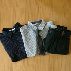 ZARAサスペンダー付きパンツ  H&Mシャツ