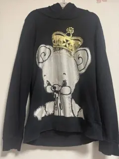 monomania よだれベア パーカー 黒 モノマニア バックプリントしっぽのサムネイル
