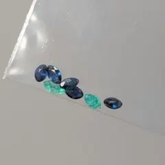 天然ブルーサファイア　エメラルド ルース マーキスカット