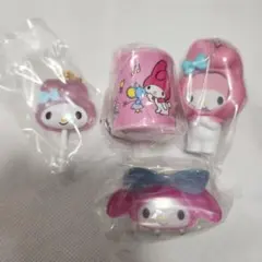 サンリオ マイメロディ ガチャ 4点セット ヘアクリップ 写真キーホルダー