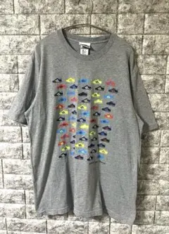 90-00s OLD adidas 万国旗タグ スニーカープリント Tシャツレア