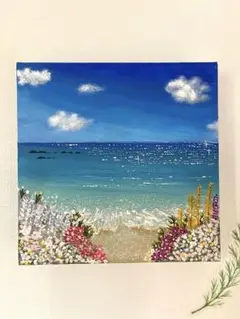 アクリル画✴︎✴︎海に咲く✴︎✴︎