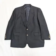 極上艶感】90sバーバリー金ボタンブレザーMグレーモヘア混合A5春夏古着 