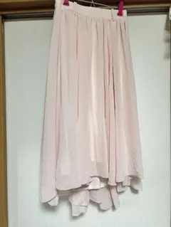 Heather フレアスカート ロング丈 ピンクのサムネイル