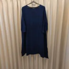 美品 日本製 blueingreen 高城染工 ラップワンピース 藍染 ベスト 美品 日本製 blueingreen 高城染工 ラップワンピース 藍染 ベスト
