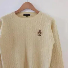 リペア済み　レディースМ相当　RALPH LAUREN ケーブルニット