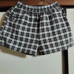 チェック柄ハーフパンツ