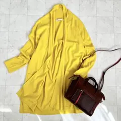 49AVJUNKOSHIMADAジュンコシマダ　ロングカーディガン38イエロー