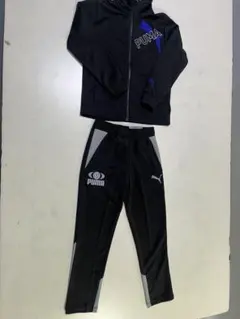 新品タグ付】PUMA ジャージ上下セット 130 ブラック キッズ