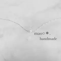 細いチェーン　小粒　パールネックレス　レディース　シルバー　定番人気ギフトに人気