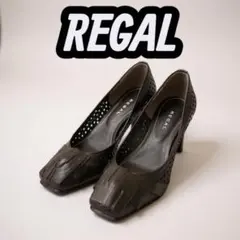 REGAL ブラック レザー ヒール