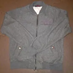 グレー ジップアップ　ジャケット　裏起毛　カーディガン　160　ブルゾン