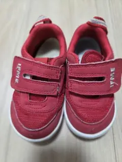 IFME 赤 ベビーシューズ メッシュ ベルクロ 15cm