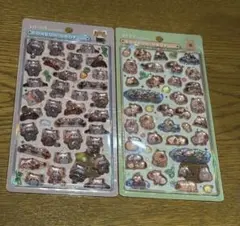 ボンボンドロップシール　レッサーパンダ　カピパラ