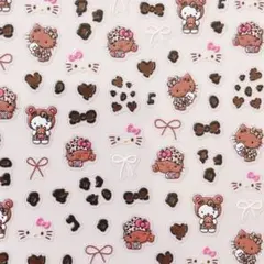 キティ　キティちゃん　ガングロ　日焼け　ヒョウ柄　ネイルシール
