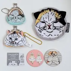世にも不思議な猫世界　がまぐち　缶バッジ　ポーチ　　　　5点セット　KORIRI