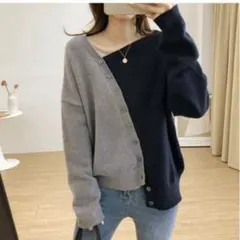 ネイビー カーディガン