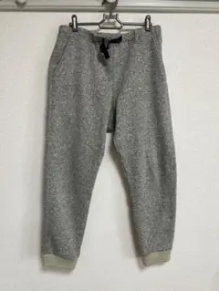 【GRAMICCI】ニットフリースパンツ　リブ ベージュ