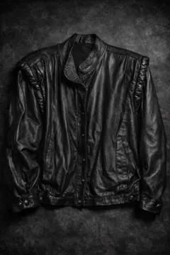 日*の様 80s 90s vintage 本革 レザージャケット ブラック 短丈