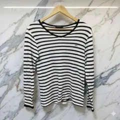 BLACK LABEL CRESTBRIDGE ボーダー長袖ニットセーター