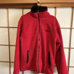 フルジップ 赤 フリースジャケット