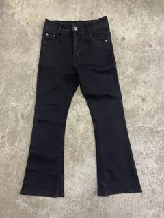 ブラックブーツカットデニム　rick owens boran風 opium