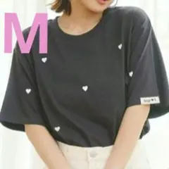 アンジュシャルム 辻希美 ハート Tシャツ ダークグレー M