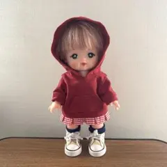 メルちゃん ◇ スエット ワンピース ◇ レッド x ホワイト