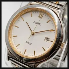 稼働/新品電池 SEIKO SPIRIT クォーツ メンズ腕時計 3針 コンビ - メルカリ