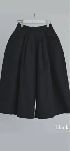 H01488）nala　 ナラ　ドレスパンツ　黒　2022　キュロット　ガウチョ H01488）nala ナラ ドレスパンツ 黒 2022 キュロット ガウチョ