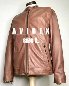 ⑪AVIREX 【Ｌ】革ライダース TOPGUN◇MA-1ハーレーninjaのサムネイル