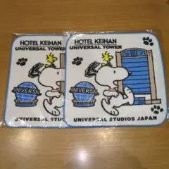 スヌーピー　ハンカチ　ハンドタオル　ホテル京阪　USJ ノベルティ