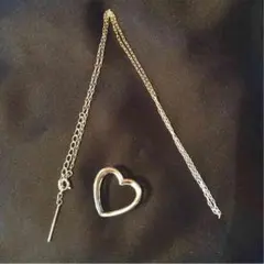 4℃ ビッグハートネックレス 美品