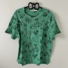 GOLDEN GOOSE 総柄 Tシャツ グリーンのサムネイル
